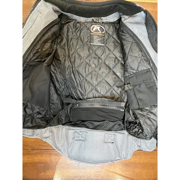 Men's FieldSheer Size S Black/Green Mesh Armored/Padded Motorcycle Riding Jacket - Picture 8 of 9